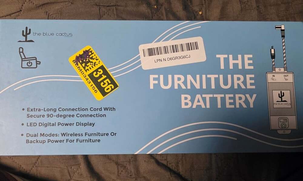 The Blue Cactus Furniture Battery RWX-RBP02 Black